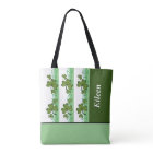 Personalized Shamrock & Stripes Should Tote Bag