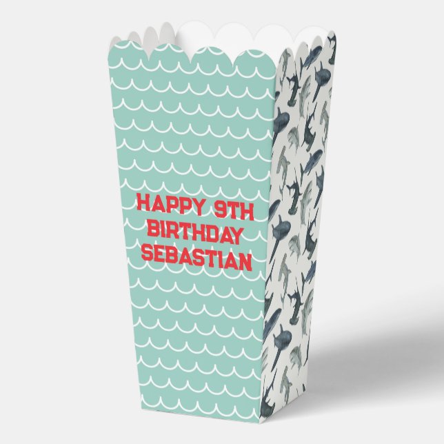  Personalized Shark Favour Treat Box (Front)