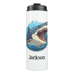 Personalized Shark Thermal Tumbler – Ocean