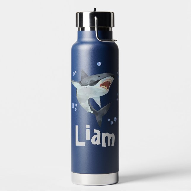 Personalized Shark Water Bottle (Left)