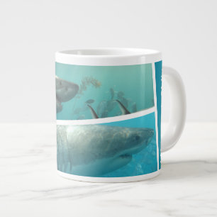 Personalized Sharks Australia Ocean Photo Collage Large Coffee Mug