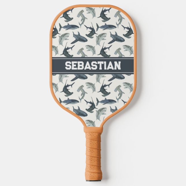 Personalized Sharks Pickleball Paddle - Beach Club (Front)