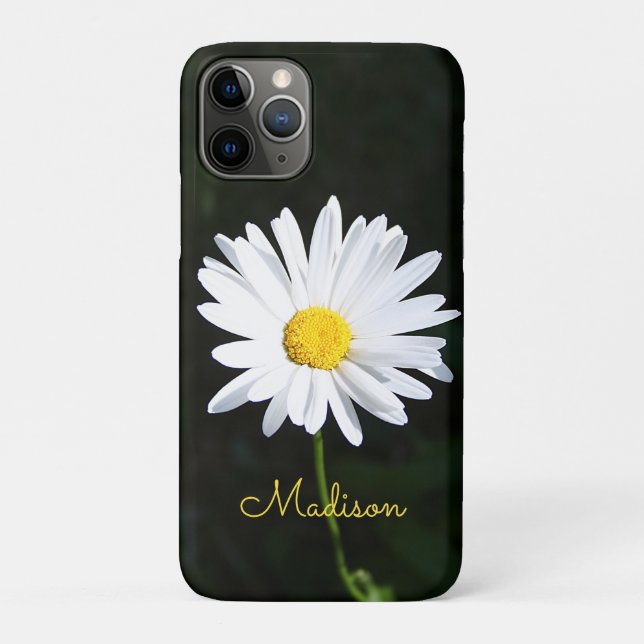 Personalized Shasta Daisy iPhone 11 Pro Case (Back)
