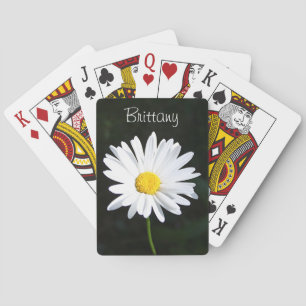 Personalized Shasta Daisy Playing Cards