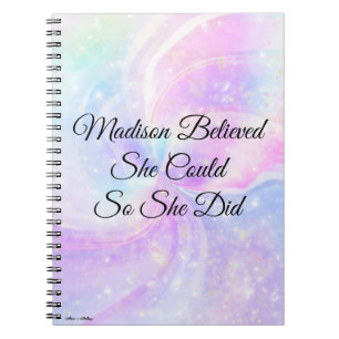 Personalized She Believed She Could So She Did Notebook