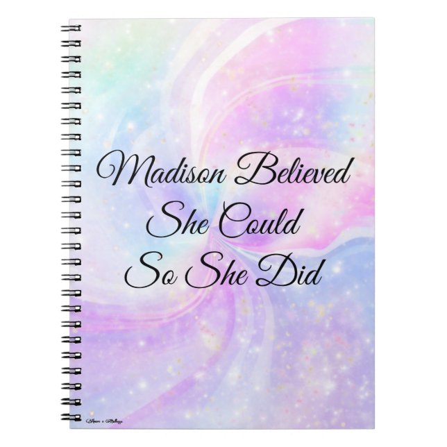 Personalized She Believed She Could So She Did Notebook (Front)