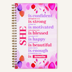 Personalized She Is Me Christian Women Journal
