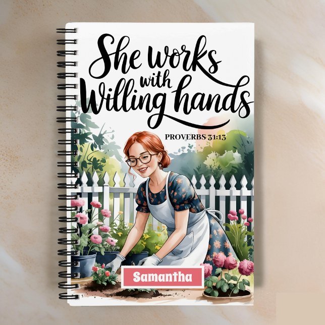 Personalized She Works with Willing Hands Journal (Creator Uploaded)