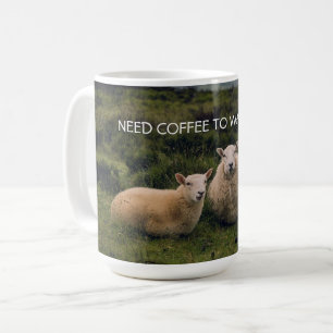 Personalized Sheep in a Field Coffee Mug