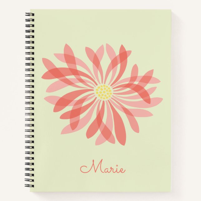 Personalized Sheer Wildflower Notebook (Front)