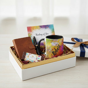 Personalized sheet music weathered paint mug