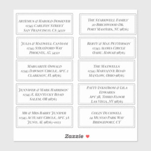 Personalized Sheet of 10 Address Labels