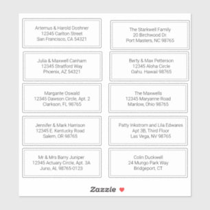 Personalized Sheet of 10 Address Labels