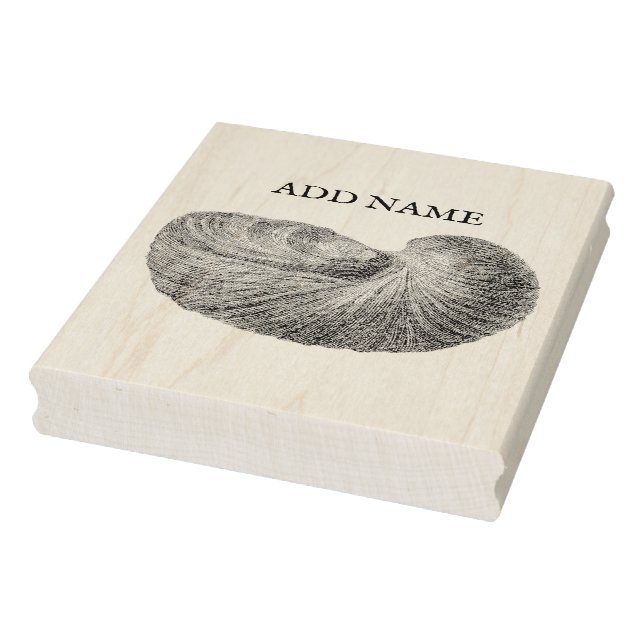 Personalized Shell Maple Wood Stamp (Stamp)