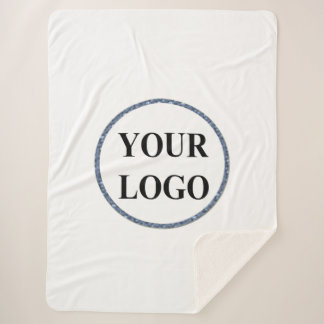 Personalized Sherpa Blanket Throw Customized Logo
