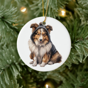 Personalized Shetland Sheepdog Dog Ceramic Ornament