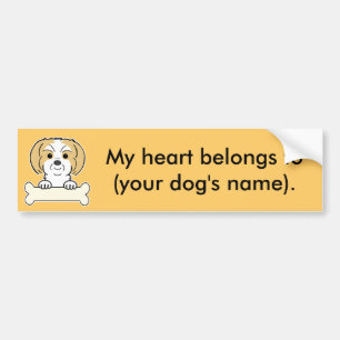 Personalized Shih Tzu Bumper Sticker