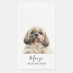 Personalized Shih Tzu Dog Pet Photo Personalized Napkin