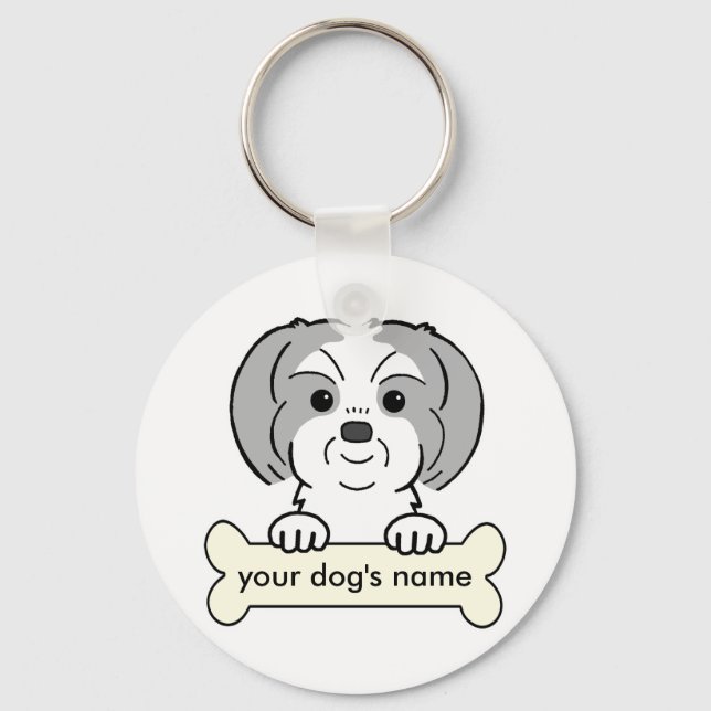 Personalized Shih Tzu Keychain (Front)
