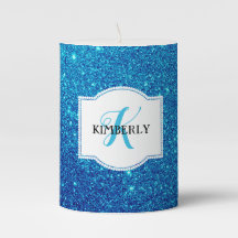 Personalized Shimmering Blue Glitter