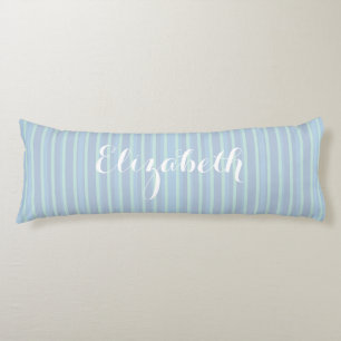 Personalized Shimmering Blue Striped Pattern Body Pillow