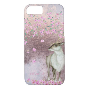 Personalized Shiny Deer Cherry Blossom Spring Case-Mate iPhone Case