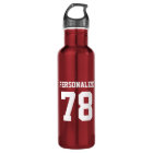 Personalized shiny metallic sports water bottle