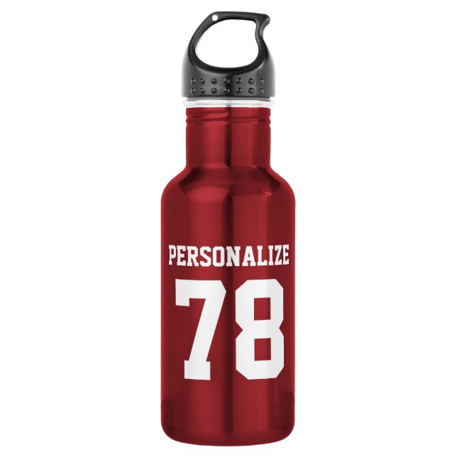 Personalized shiny metallic sports water bottle (Front)