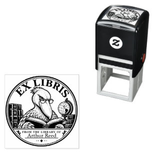Personalized Shoebill Ex Libris Library Book Stamp