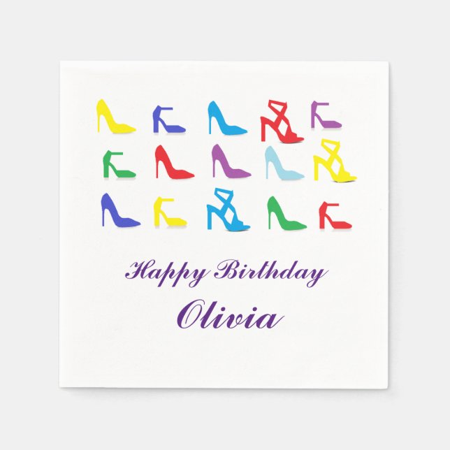 Personalized "Shoes" Paper Napkins (Front)