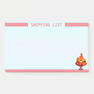 Personalized Shopping List and Fruit Bowl Post-it Notes