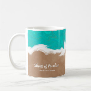 Personalized Shores of Paradise Beach Town Coffee Mug
