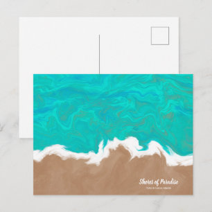 Personalized Shores of Paradise Beach Town Postcard