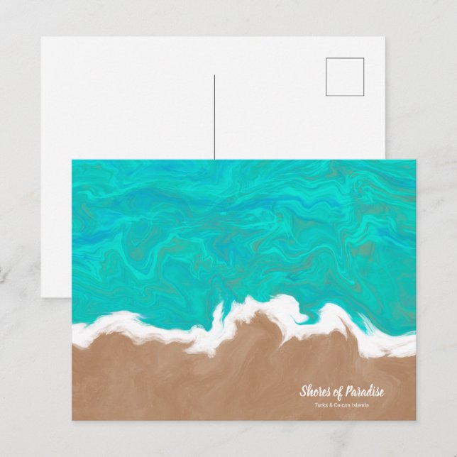 Personalized Shores of Paradise Beach Town Postcard (Front/Back)