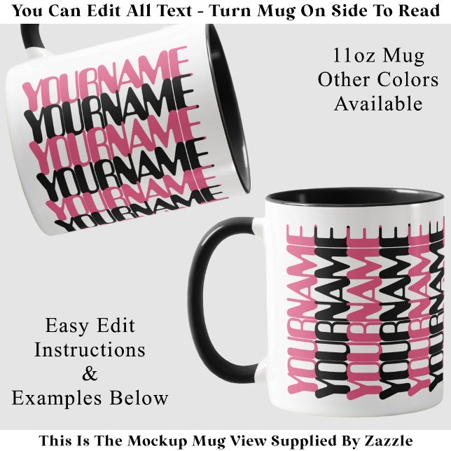 Personalized Short Custom Name Cral Hidden Message Mug (Creator Uploaded)