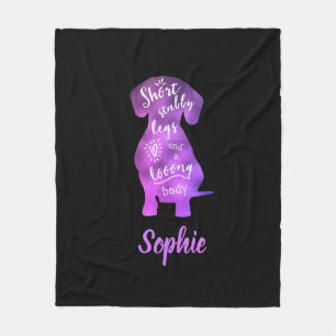 Personalized - Short Stubby Legs and a Long Body Fleece Blanket