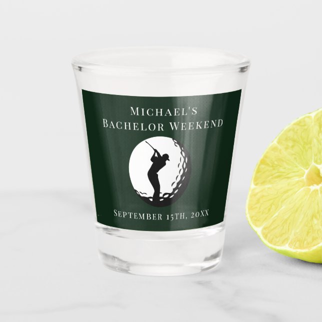 Personalized Shot Glass | Bachelor Golf Weekend (Front)
