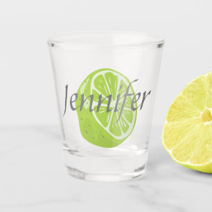 Personalized Shot Glass with Lime and Name