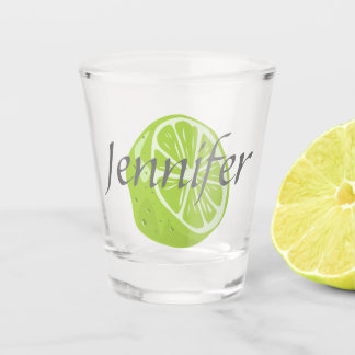 Personalized Shot Glass with Lime and Name