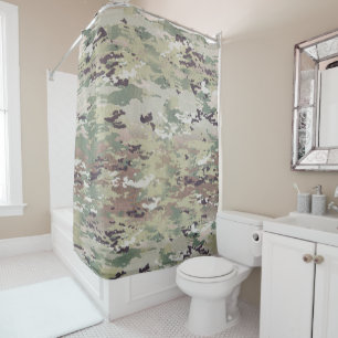 Personalized Shower Curtain Army OCP Camo Uniform