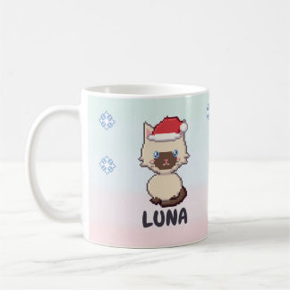 Personalized Siamese Cat Christmas Mug