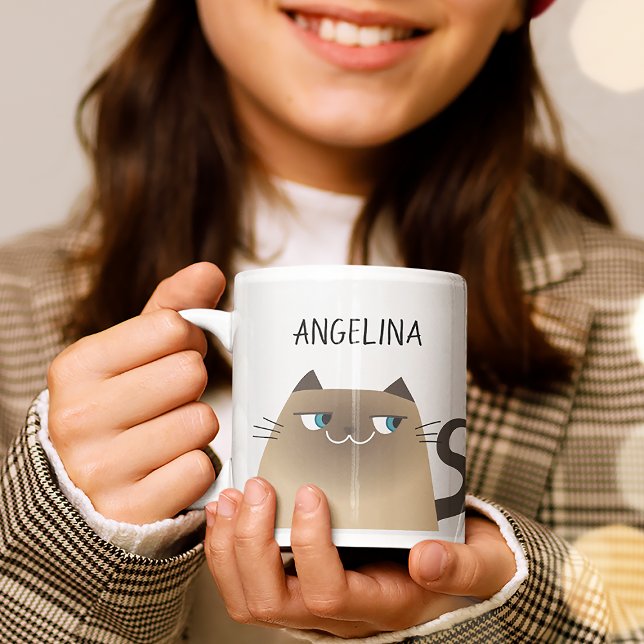 Personalized Siamese Cat Mug Custom Name (Creator Uploaded)