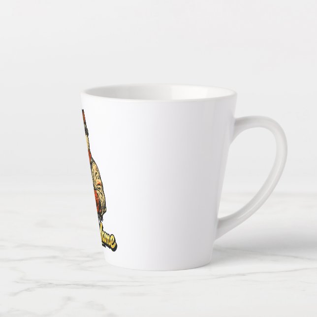 Personalized Siamese Cat Welder Latte Mug (Right)