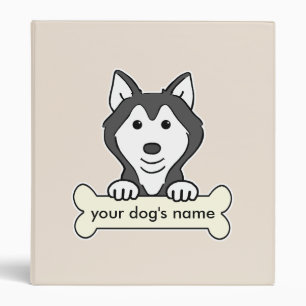 Personalized Siberian Husky Binder