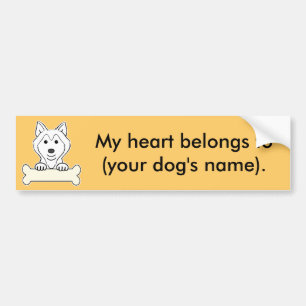 Personalized Siberian Husky Bumper Sticker