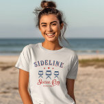 Personalized Sideline Social Club Sports Mom T-Shirt<br><div class="desc">Personalized Sideline Social Club Proud Sports Mom or Girlfriend T-Shirt</div>