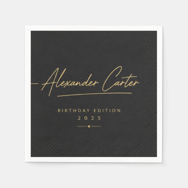 Personalized Signature Cocktail Napkin (Front)