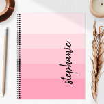 Personalized Signature Colour Block Pink 2024 Planner<br><div class="desc">This trendy modern design features five colour block stripes in gradient tints from light to medium pink. Personalize it with your name in vertical black signature handwriting script.</div>