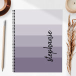 Personalized Signature Colour Block Plum 2024 Planner<br><div class="desc">This trendy modern design features five colour block stripes in gradient tints from light to medium plum. Personalize it with your name in vertical black signature handwriting script.</div>