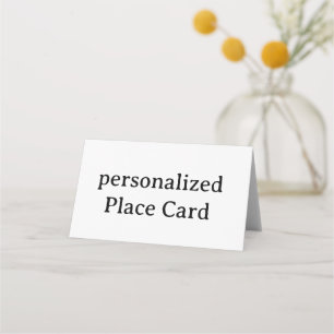 personalized Signature Matte Folded Place Card